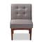 Baxton Studio Arvid Mid-Century Gray Upholstered Wood Dining Chair 155-9307 - alternate 3